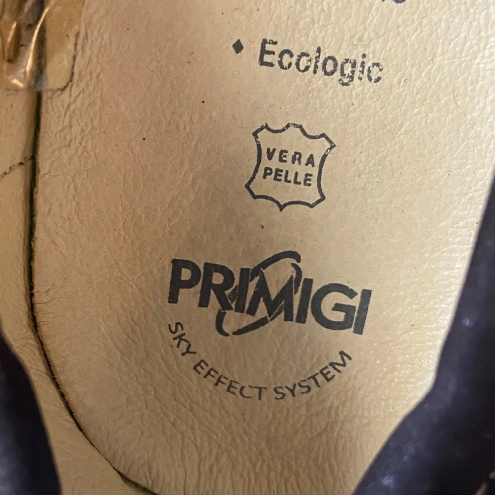Primigi Boys Suede Loafers Preppy Casual Nubuck Brown Italian Leather Size 35
